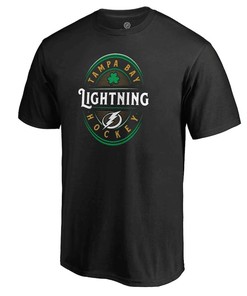 Tampa Bay Lightning St. Patrick's Day Forever Lucky T-Shirt - Black