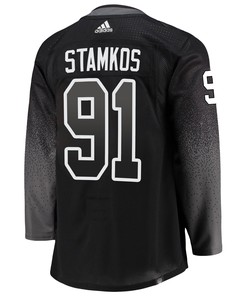 Tampa Bay Lightning Steven Stamkos 91 Alternate 2022 Stanley Cup Champions Breakaway Men Jersey - Black