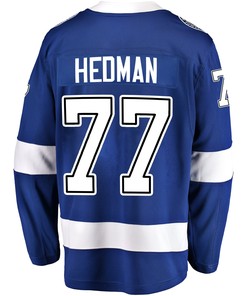 Tampa Bay Lightning Victor Hedman 77 Home 2022 Stanley Cup Final Breakaway Men Jersey - Blue