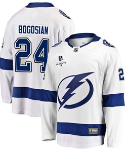 Tampa Bay Lightning Zach Bogosian 24 Away 2022 Stanley Cup Playoffs Breakaway Men Jersey - White