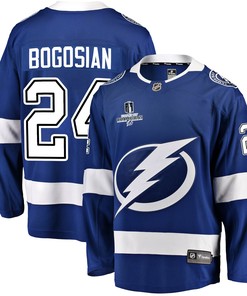 Tampa Bay Lightning Zach Bogosian 24 Home 2022 Stanley Cup Champions Breakaway Men Jersey - Blue