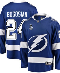 Tampa Bay Lightning Zach Bogosian 24 Home 2022 Stanley Cup Final Breakaway Men Jersey - Blue