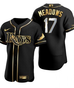Tampa Bay Rays #17 Austin Meadows Mlb Golden Brandedition Black Jersey Gift For Rays Fans