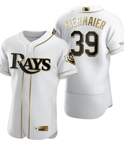 Tampa Bay Rays #39 Kevin Kiermaier Mlb Golden Brandedition White Jersey Gift For Rays Fans