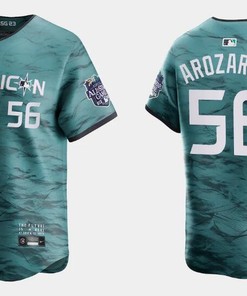 Tampa Bay Rays #56 Randy Arozarena Teal 2023 All Star Cool Base Stitched Baseball