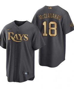 Tampa Bay Rays Shane McClanahan Charcoal 2022-23 All-Star Game Jersey