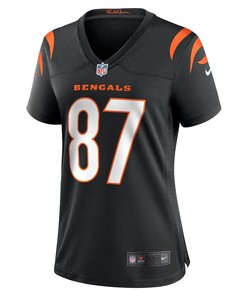 Tanner Hudson 87 Cincinnati Bengals Women's Home Game Player Jersey - Black