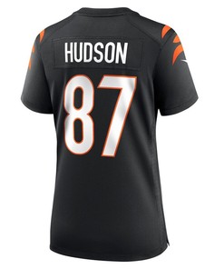 Tanner Hudson 87 Cincinnati Bengals Women's Home Game Player Jersey - Black