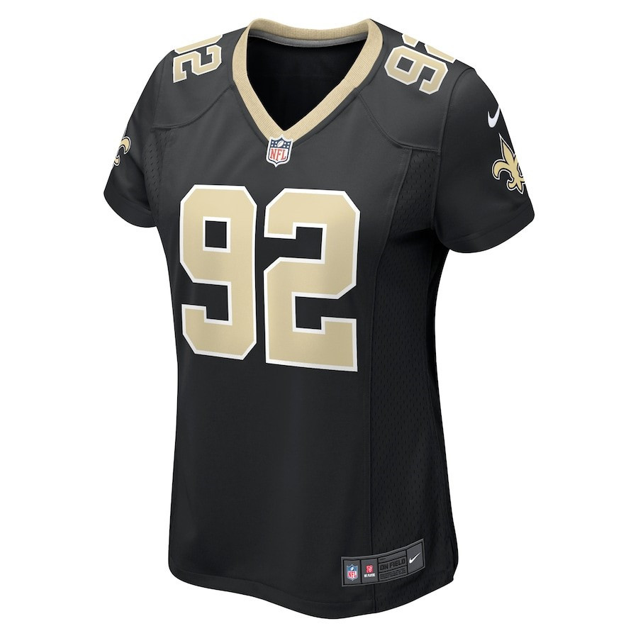Tanoh Kpassagnon 92 New Orleans Saints Women's Game Player Jersey - Black