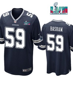 Tarell Basham 59 Dallas Cowboys Super Bowl LVII Super Bowl LVII Navy Men Game Jersey