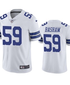 Tarell Basham 59 Dallas Cowboys White Vapor Limited Jersey