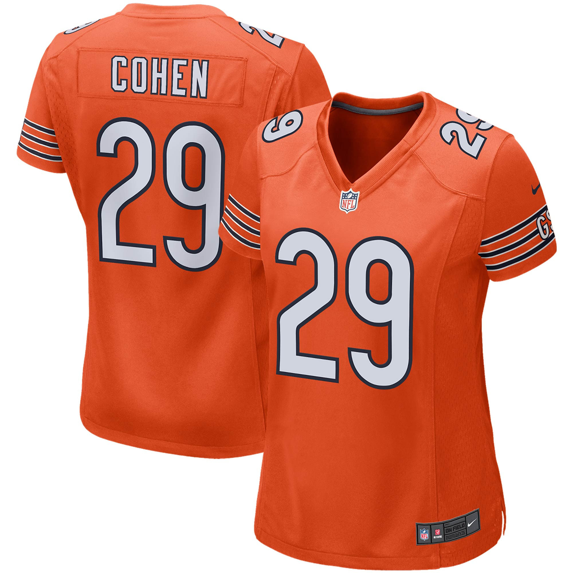 Tarik Cohen Chicago Bears Womens Game Jersey Orange Nfl