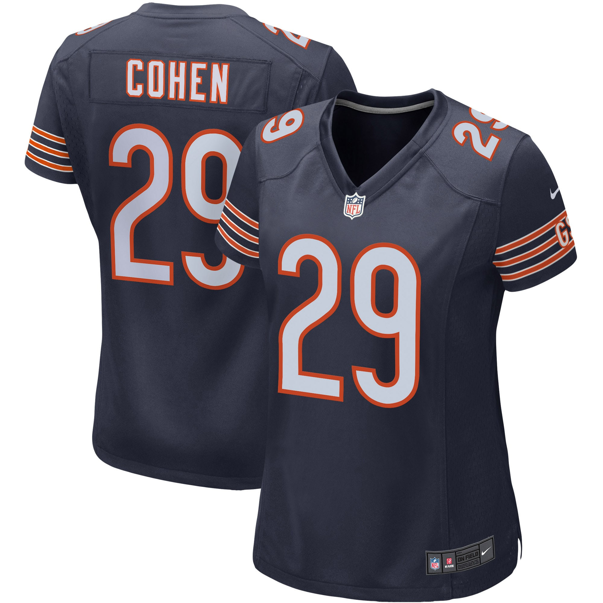 Tarik Cohen Chicago Bears Womens Game Player Jersey - Navy Nfl
