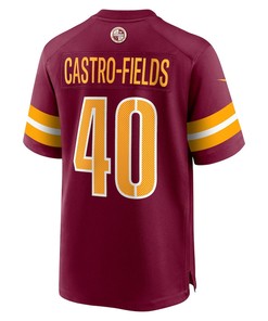 Tariq Castro-Fields Washington Commanders Game Player Jersey - Burgundy