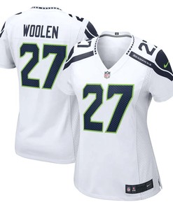 Tariq Woolen 27 Seattle Seahawks Women's Game Player Jersey - White