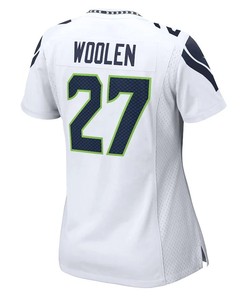 Tariq Woolen 27 Seattle Seahawks Women's Game Player Jersey - White