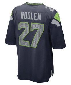 Tariq Woolen Seattle Seahawks Game Player Jersey - College Navy