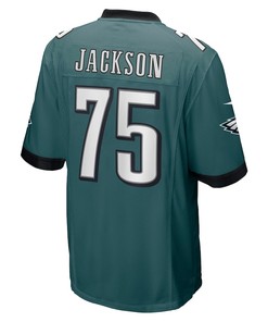 Tarron Jackson 75 Philadelphia Eagles Game Jersey - Midnight Green