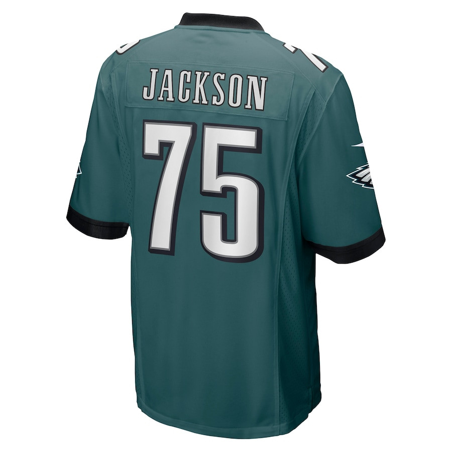 Tarron Jackson 75 Philadelphia Eagles Game Jersey - Midnight Green