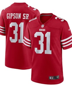Tashaun Gipson Sr. 31 San Francisco 49ers Home Game Player Jersey - Scarlet