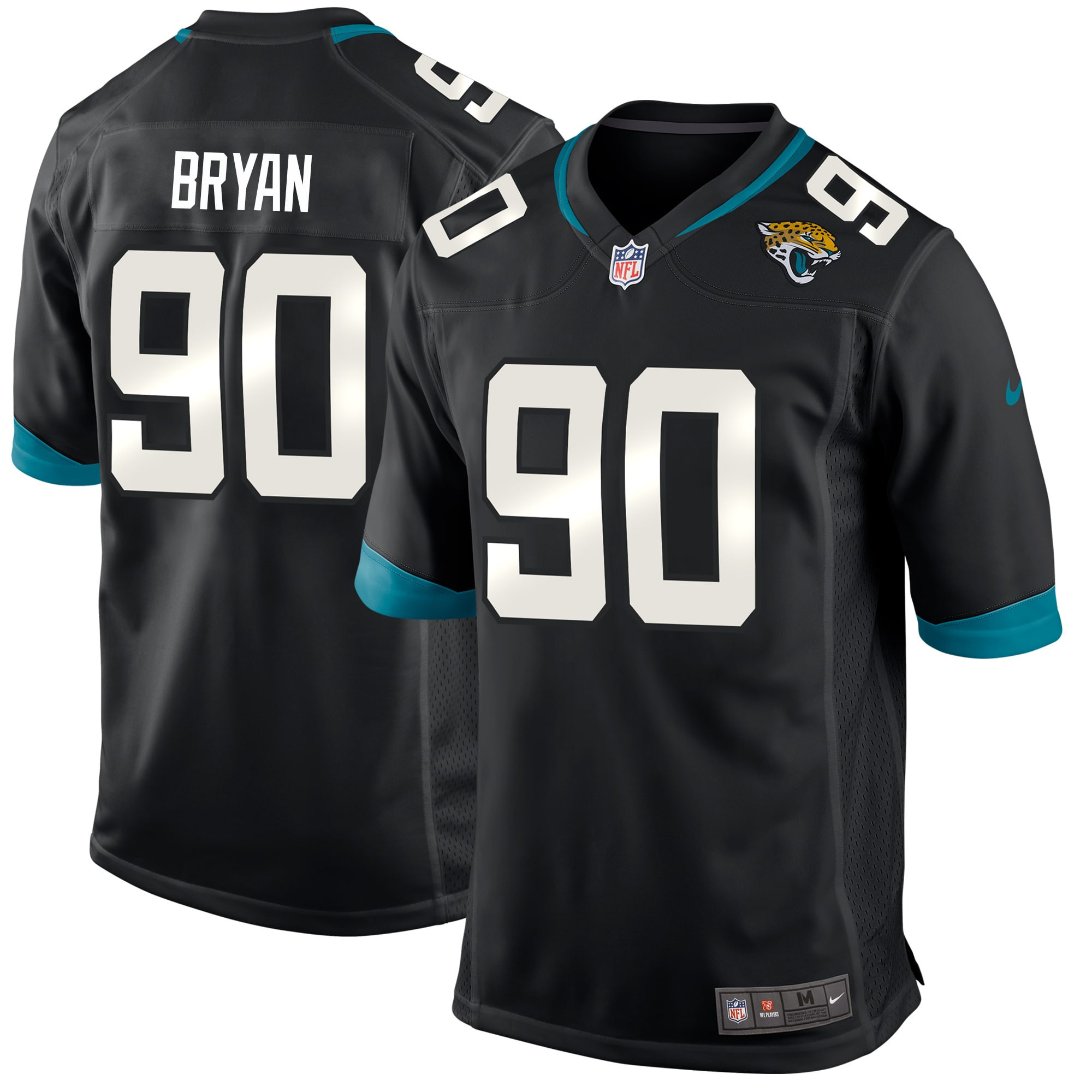 Taven Bryan Jacksonville Jaguars Game Player Jersey - Black Nfl
