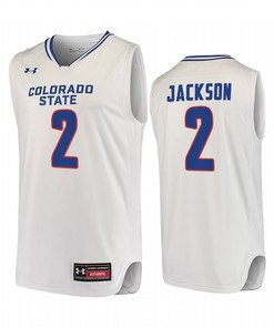 Tavi Jackson 2 Colorado State Rams White Jersey 2022-23 College Basketball