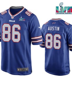 Tavon Austin 86 Buffalo Bills Super Bowl LVII Logo Game Player Men Jersey - Royal Jersey