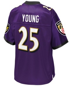 Tavon Young Baltimore Ravens Nfl Pro Line Team Color Player Jersey - Purple