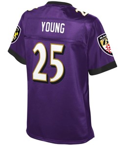 Tavon Young Baltimore Ravens Nfl Pro Line Womens Team Color Player Jersey - Purple