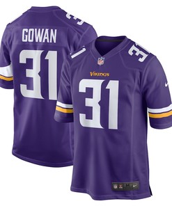 Tay Gowan 31 Minnesota Vikings Home Game Player Jersey - Purple