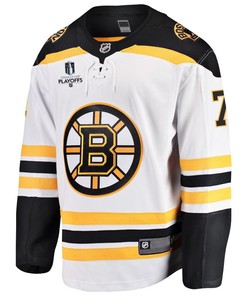 Taylor Hall 71 Boston Bruins Stanley Cup 2023 Playoffs Patch Away Breakaway Men Jersey - White