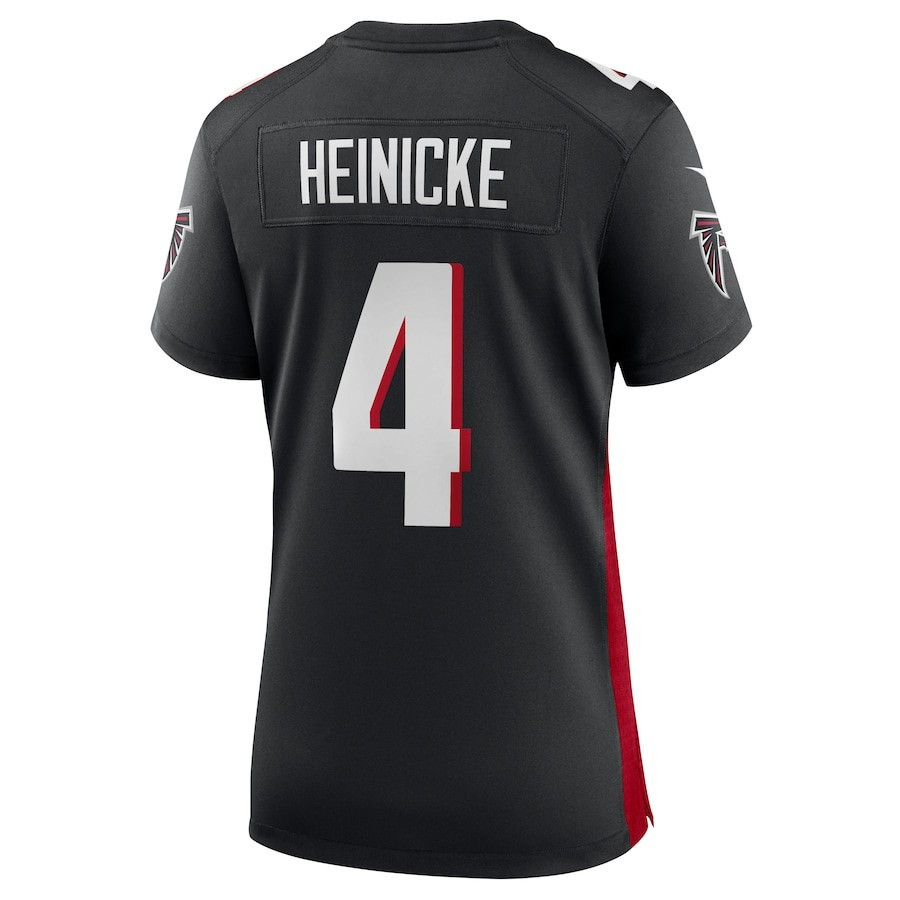 Taylor Heinicke 4 Atlanta Falcons Women's Game Player Jersey - Black