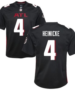 Taylor Heinicke 4 Atlanta Falcons Youth Game Jersey - Black