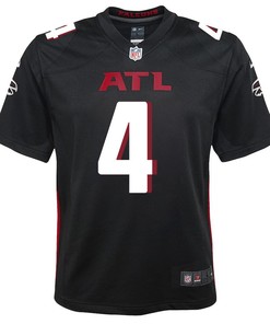 Taylor Heinicke 4 Atlanta Falcons Youth Game Jersey - Black