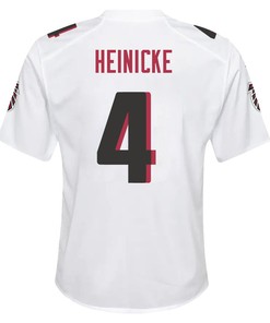 Taylor Heinicke 4 Atlanta Falcons Youth Game Jersey - White