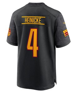 Taylor Heinicke 4 Washington Commanders Alternate Game Player Jersey - Black