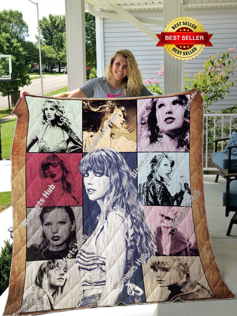 Taylor swift the eras tour quilt blanket bluefink