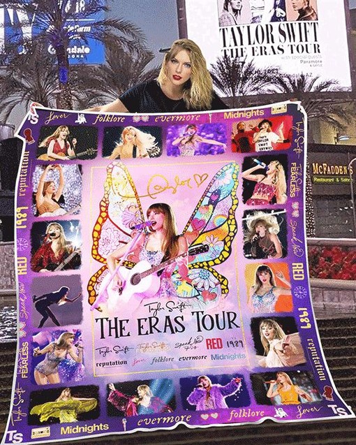 Taylor Swift The Eras Tour Sherpa Fleece Blanket & Quilt Ver 2