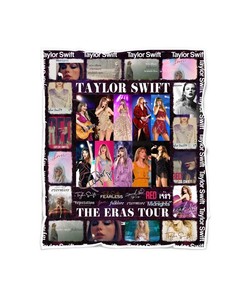 Taylor Swift The Eras Tour Sherpa Fleece Blanket & Quilt Ver 3