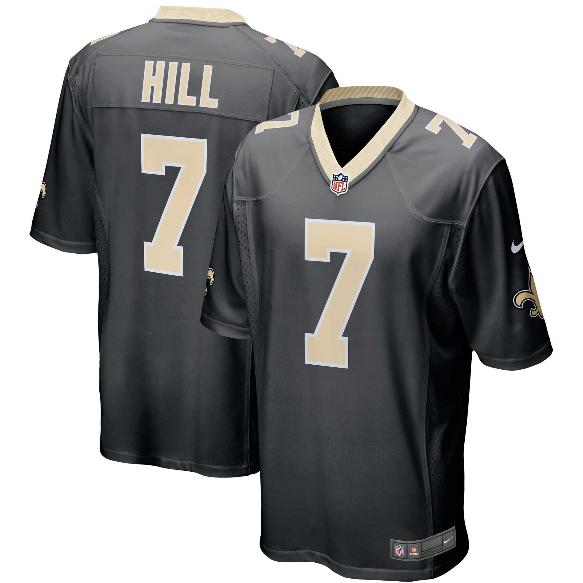 Taysom Hill New Orleans Saints Game Player Jersey Black Nfl