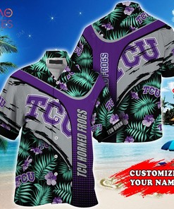 Tcu Horned Frogs Customized Summer Hawaiian Shirt, With Tropical Pattern for Fans