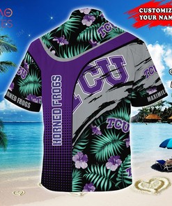 Tcu Horned Frogs Customized Summer Hawaiian Shirt, With Tropical Pattern for Fans