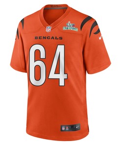 Ted Karras 64 Cincinnati Bengals Super Bowl LVII Champions Men Alternate Game Jersey - Orange