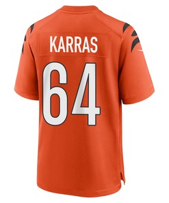 Ted Karras 64 Cincinnati Bengals Super Bowl LVII Champions Men Alternate Game Jersey - Orange