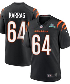 Ted Karras 64 Cincinnati Bengals Super Bowl LVII Champions Men Game Jersey - Black