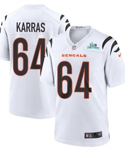 Ted Karras 64 Cincinnati Bengals Super Bowl LVII Champions Men Game Jersey - White