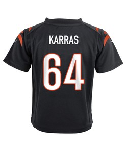 Ted Karras 64 Cincinnati Bengals Super Bowl LVII Champions Youth Game Jersey - Black