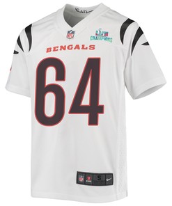 Ted Karras 64 Cincinnati Bengals Super Bowl LVII Champions Youth Game Jersey - White