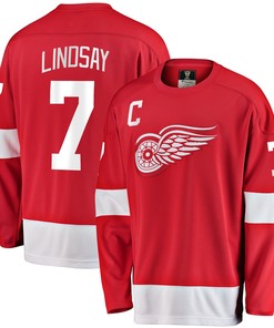 Ted Lindsay Detroit Red Wings Fanatics Branded Premier Breakaway Retired Player Jersey - Red Nhl