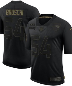 Tedy Bruschi New England Patriots 2020 Salute To Service Retired Limited Jersey - Black
